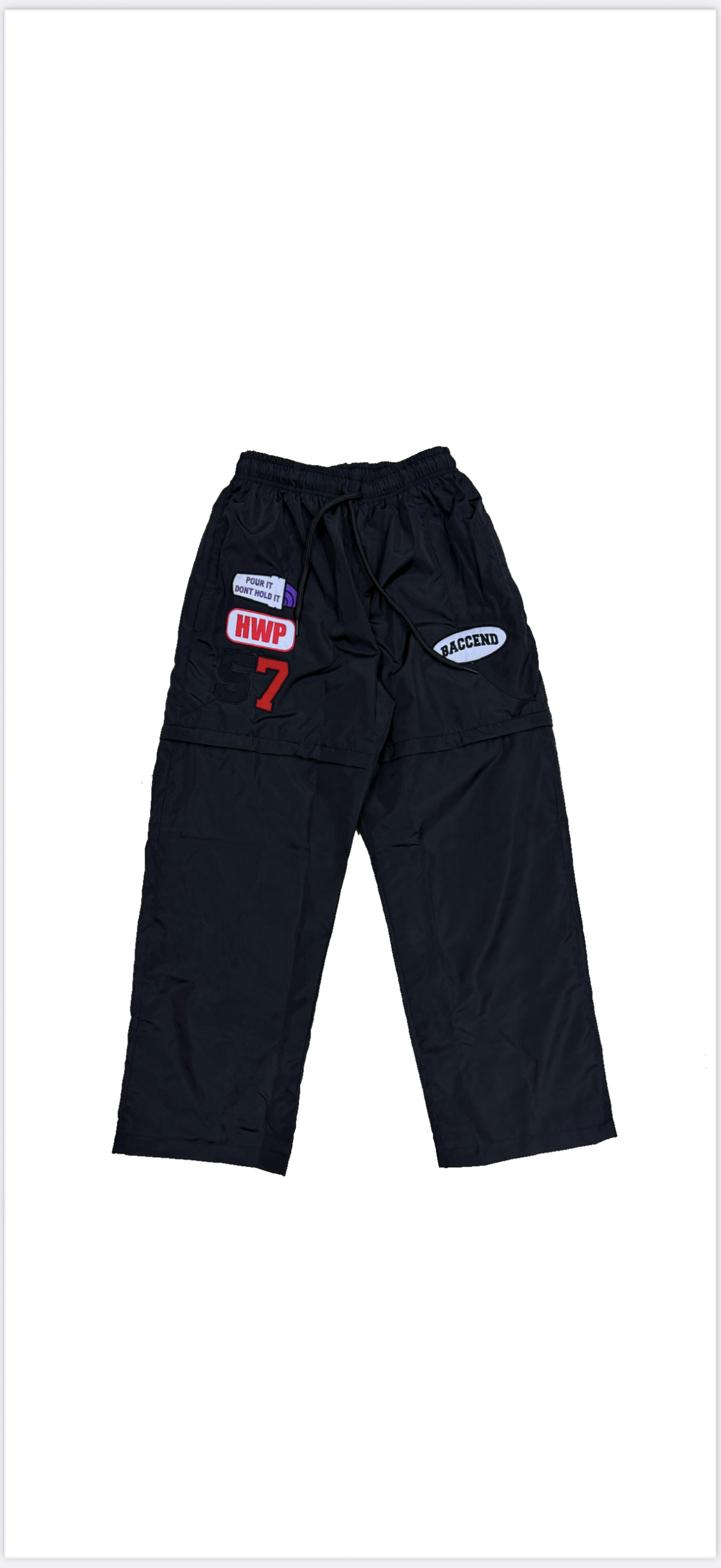 BLACK TEXAS TEA WINDBREAKER PANTS