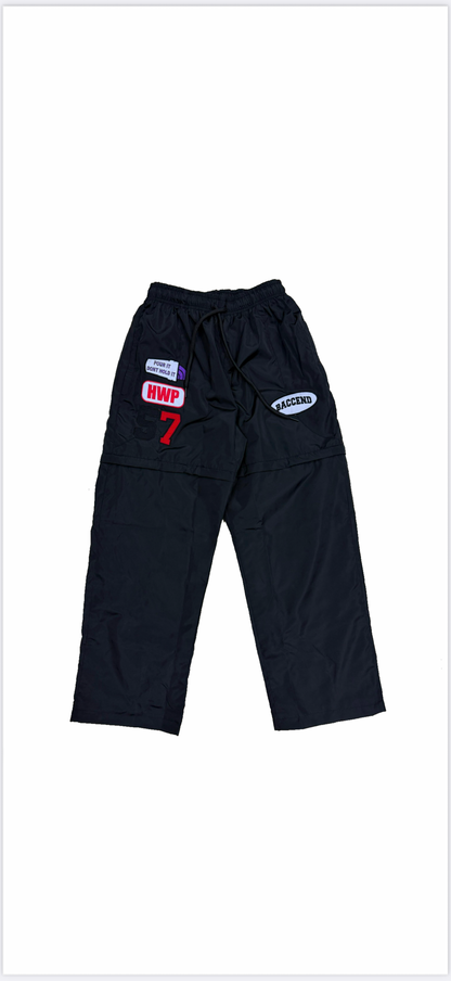 BLACK TEXAS TEA WINDBREAKER PANTS